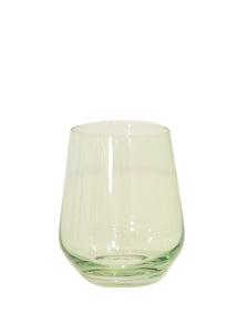 Estelle Colored Glass Wine Stemless, Set of 6 Mint Green