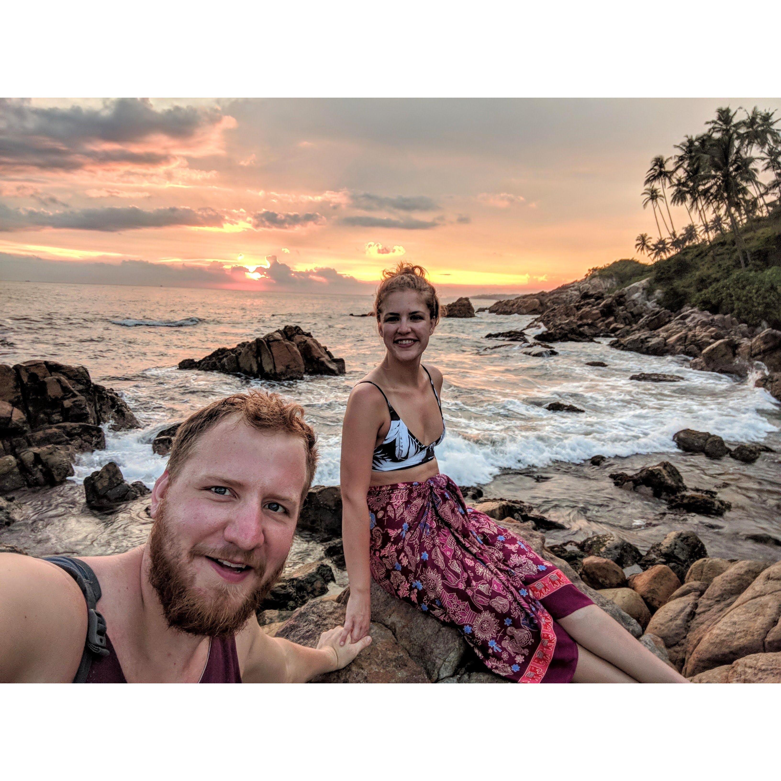 Not pictured: the rock in Nat's hand to fend off the stray dogs! Top 5 sunset though!