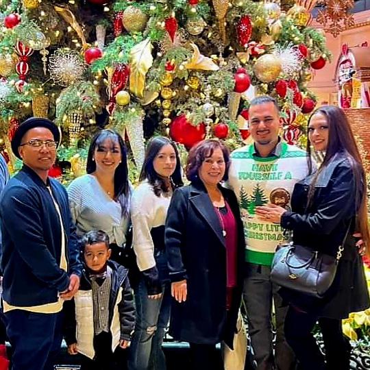 Christmas with Javier’s family in 2022.