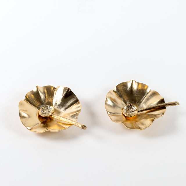 Maison de CarineGold Lilypad Salt + Pepper Cellar Set