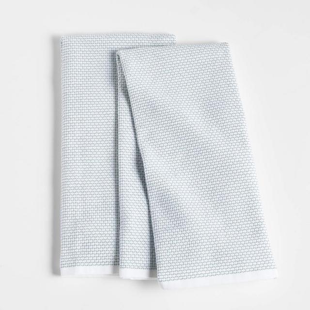 Textured Terry Blue Mist Dish Towels, Set of 2