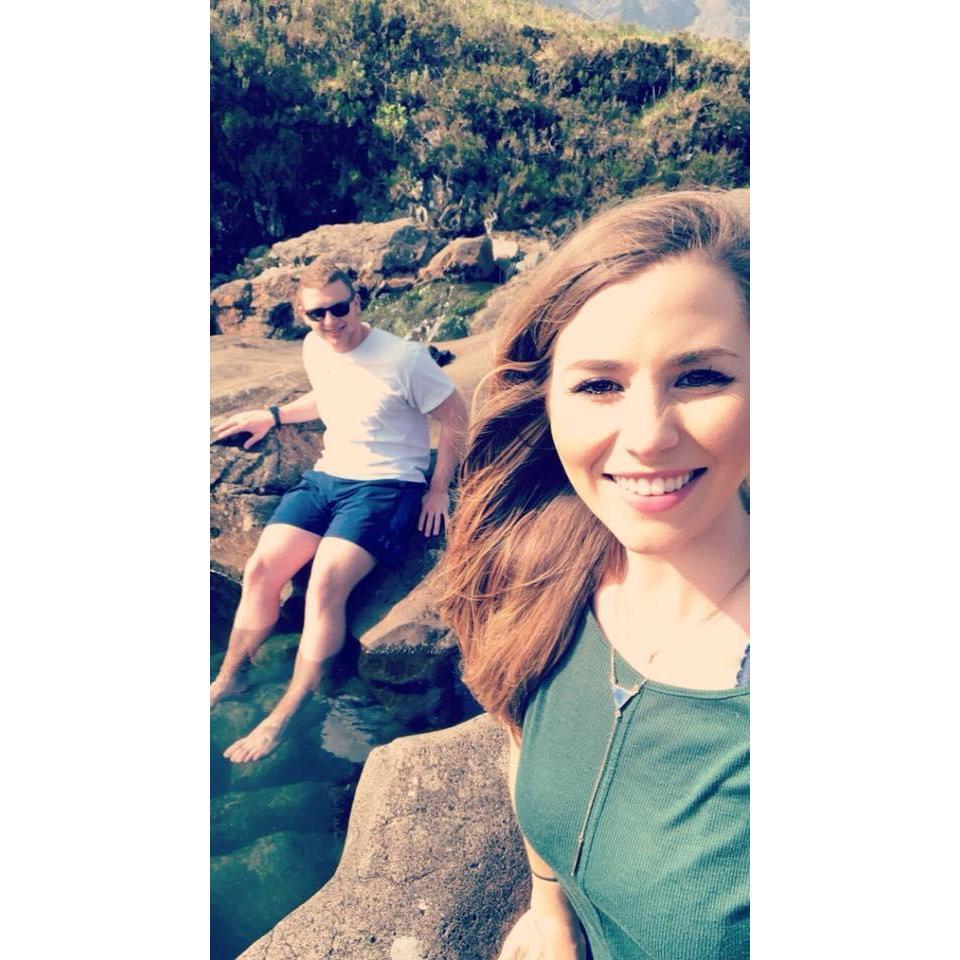 Exploring the 'fairy pools' in Scotland! Brad jumped in after this!!!