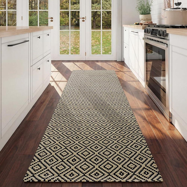 QiCaiJia 2x6 ft Boho Kitchen Runner Rugs Mat Non Slip Woven Runners for Hallways Washable, Soft Long Entryway Laundry Hall Floor Runner Carpet for Indoor Backdoor Bedroom Kitchen Living Room