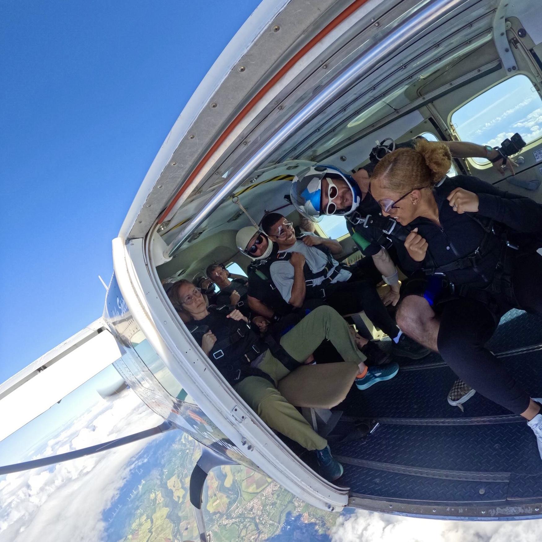 Us sky diving🪂