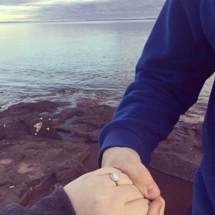Snapped this picture after Justin proposed!