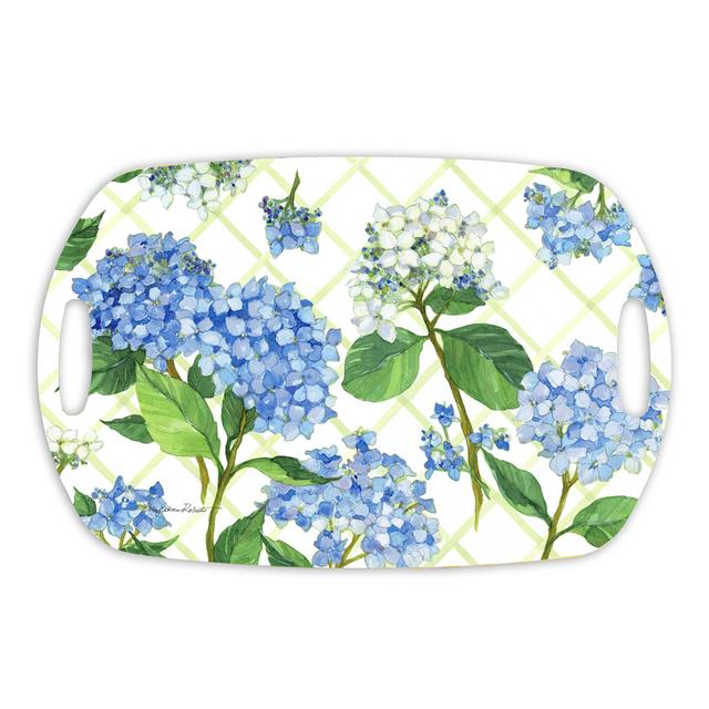 Hydrangea Lattice Shatter-Resistant Bamboo Serving Tray