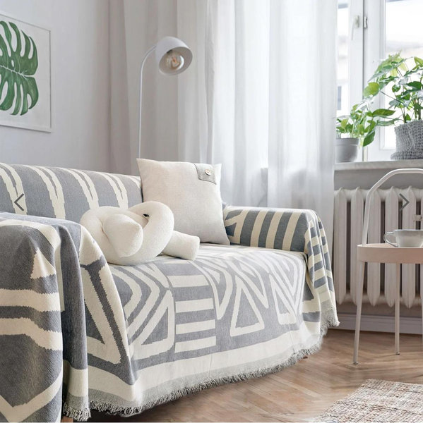 Pet Couch Cover - Rustic Bohemian Grey