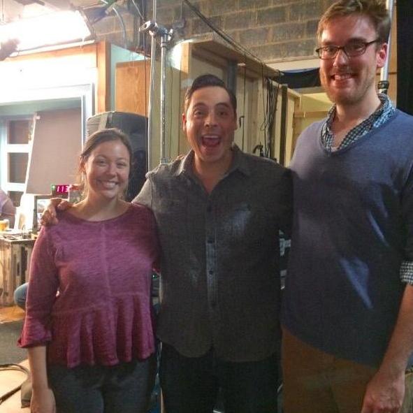 Jeff Marlo at a taping of The Kitchen. He asked Mike how tall he is.