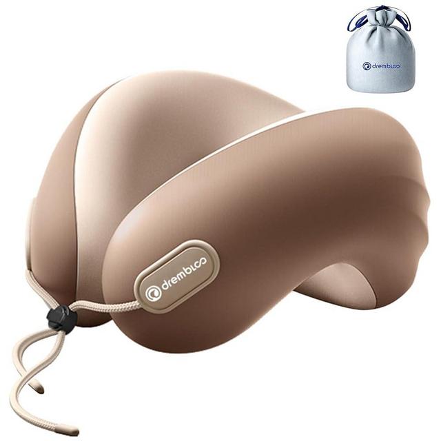 drembloo Neck Pillow Airplane, CertiPUR-US® BASF Memory Foam Cooling Travel Pillows for Sleeping, Adjustable Flight Sleep Pillow with Comfortable Breathable Cover, Portable Plane Accessories