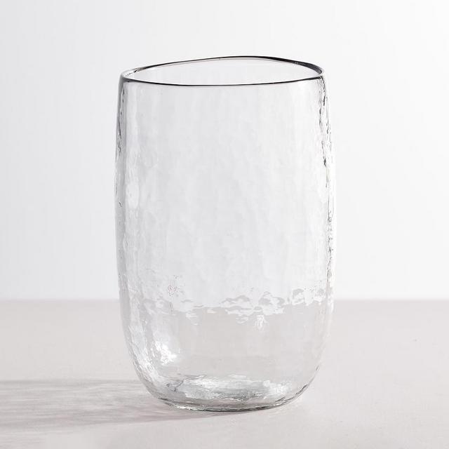 Hammered Glass Hurricanes, Clear, Small