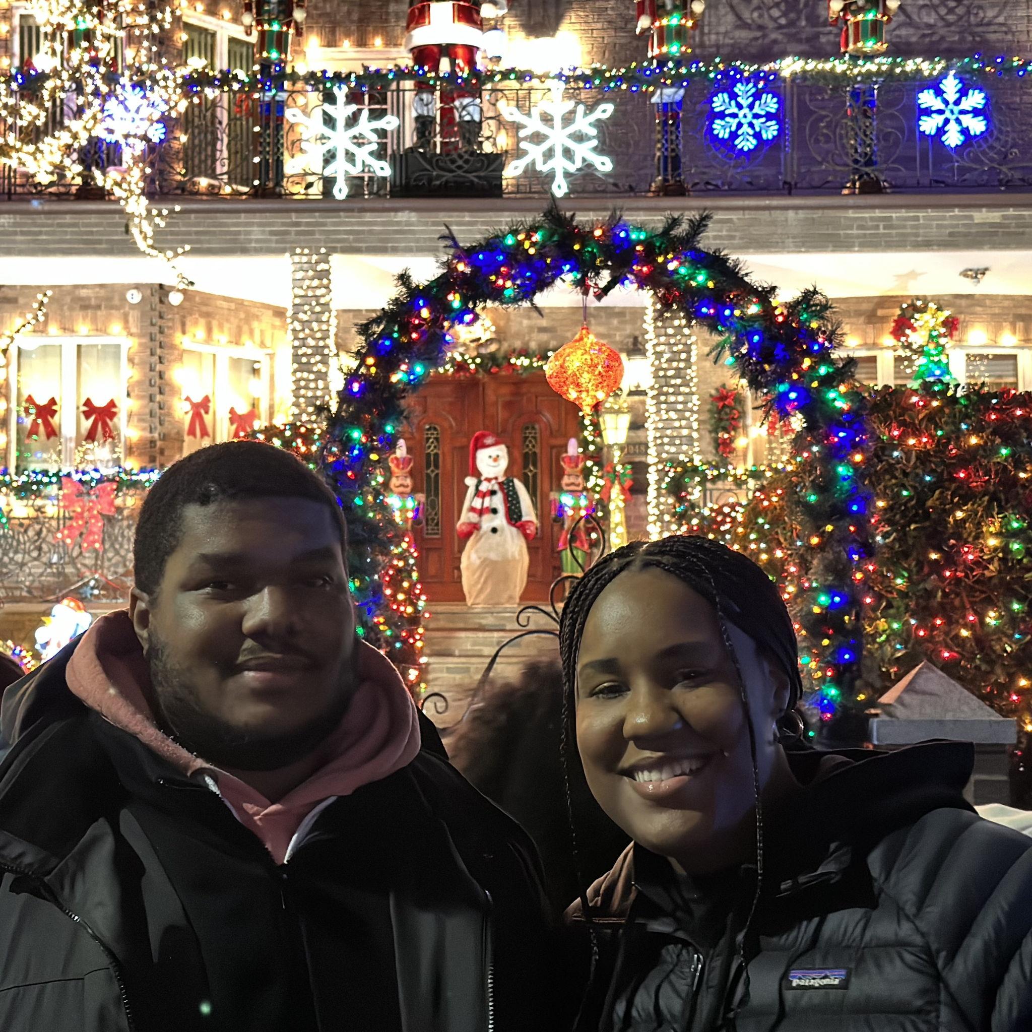 For our first holiday season in NYC, Rianah's coworker took us to see Christmas lights in a neighborhood where the locals hang out, away from the tourist crowds.