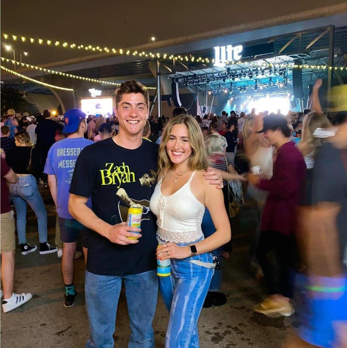 First concert together + 1st time Francesca met Max's parents