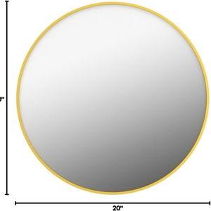 Fabuday Round Gold Mirror for Wall - 20 Inch Circle Mirror for Bathroom, Living Room Decor, Metal Golden Framed Small Circular Mirror