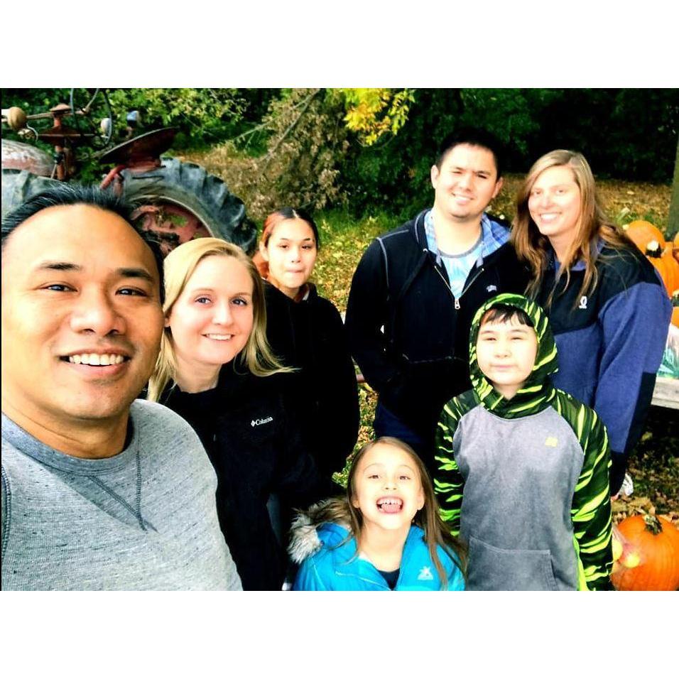 Pumpkin picking with the kids