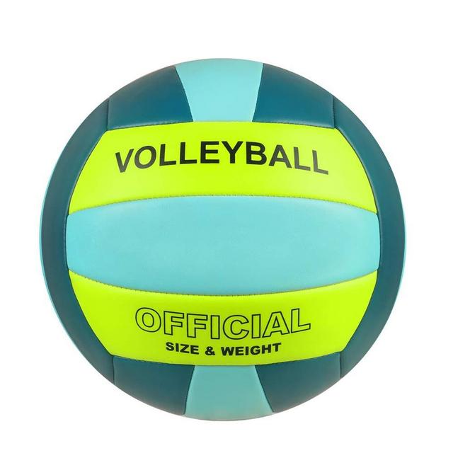 Professional Size 5 Volleyball, PECOGO PU Leather Soft Indoor Outdoor Volleyballs Sports Training Equipment for Beginner, Teenager, Adult