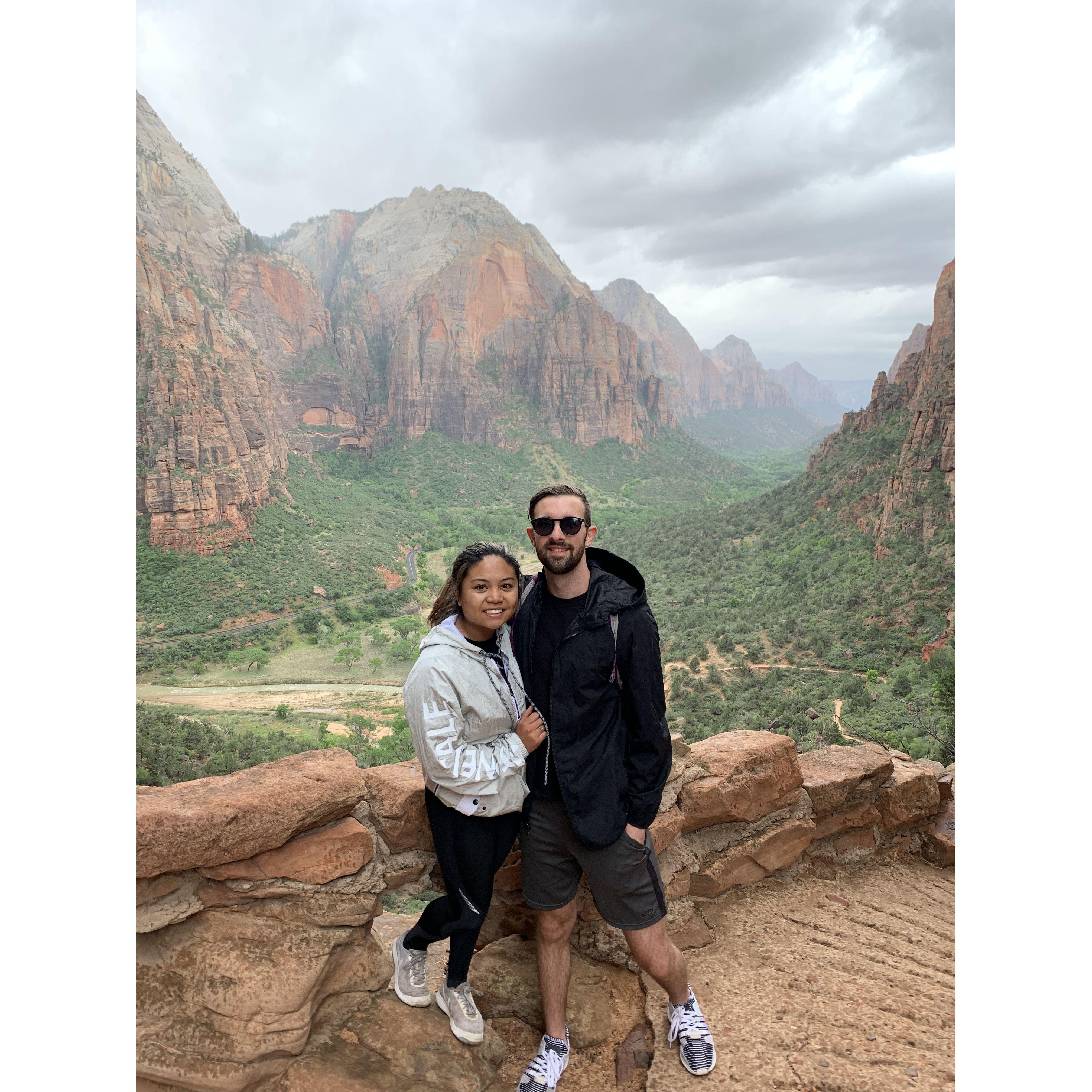 Our first hike together not "just friends" (Zion National Park)