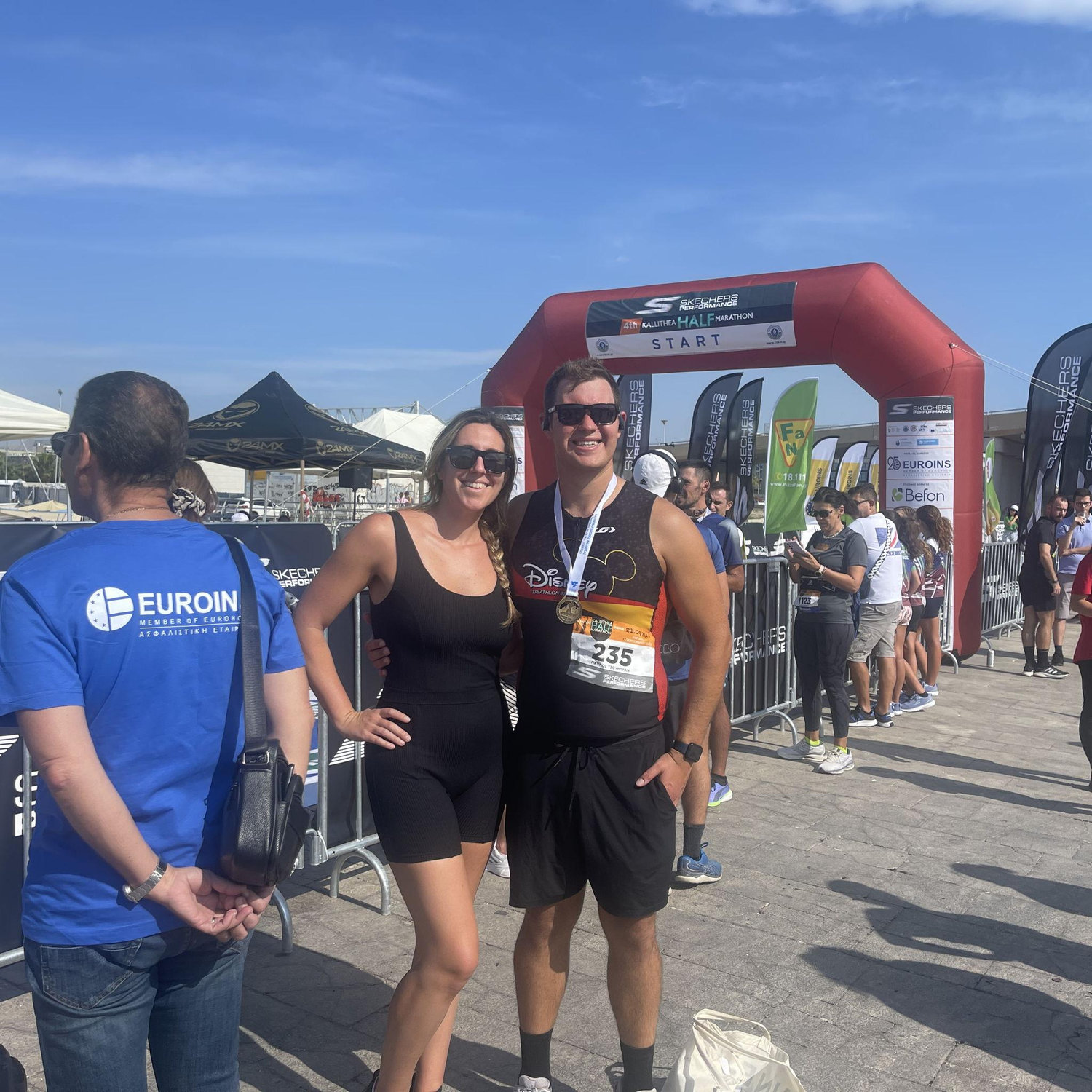 The start of my WAG life at the Kalithea Half Marathon in Athens. Pauly completed the half in under 2 HOURS in peak summer in Greece, he never stops impressing me.