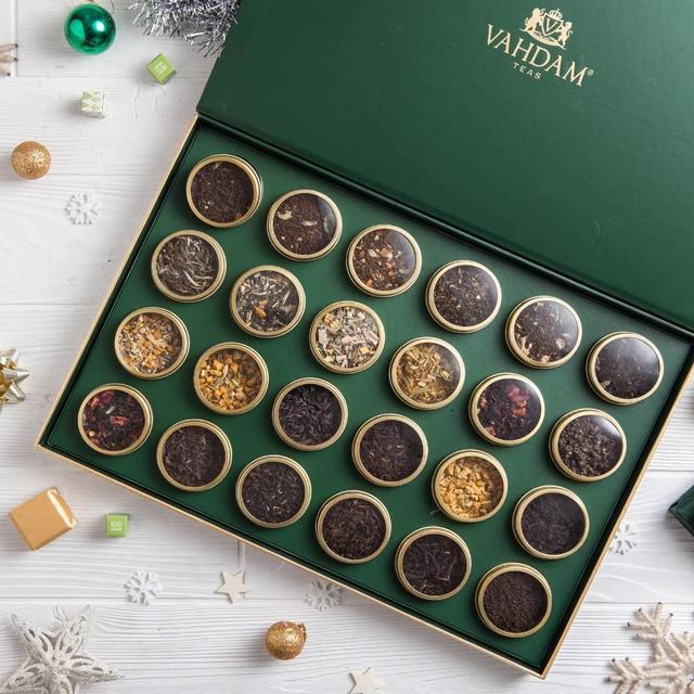 VAHDAM, Assorted Tea Private Reserve Gift Set - 24 Teas | Tea Variety Pack | 24 Tea Varieties in a Premium Tea Sampler Gift Box | Natural Ingredients | Luxury Tea Gift Sets for All Occasions