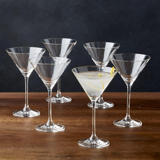 Black and White Collection Martini Glasses, Set of 6