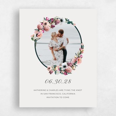 Cream, Beige Wedding Save the Date - Napa Classic