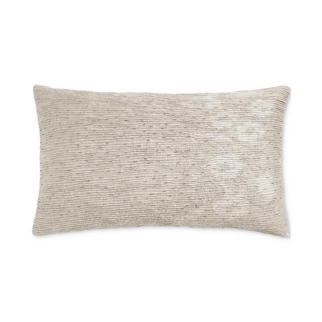 Hotel Collection Shadow Floral Micropleated Decorative Pillow, 14" x 22", Exclusively at Macy's