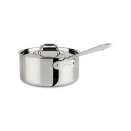 All Clad D3 Stainless 3-ply Bonded Cookware, Sauce Pan with lid, 3 quart