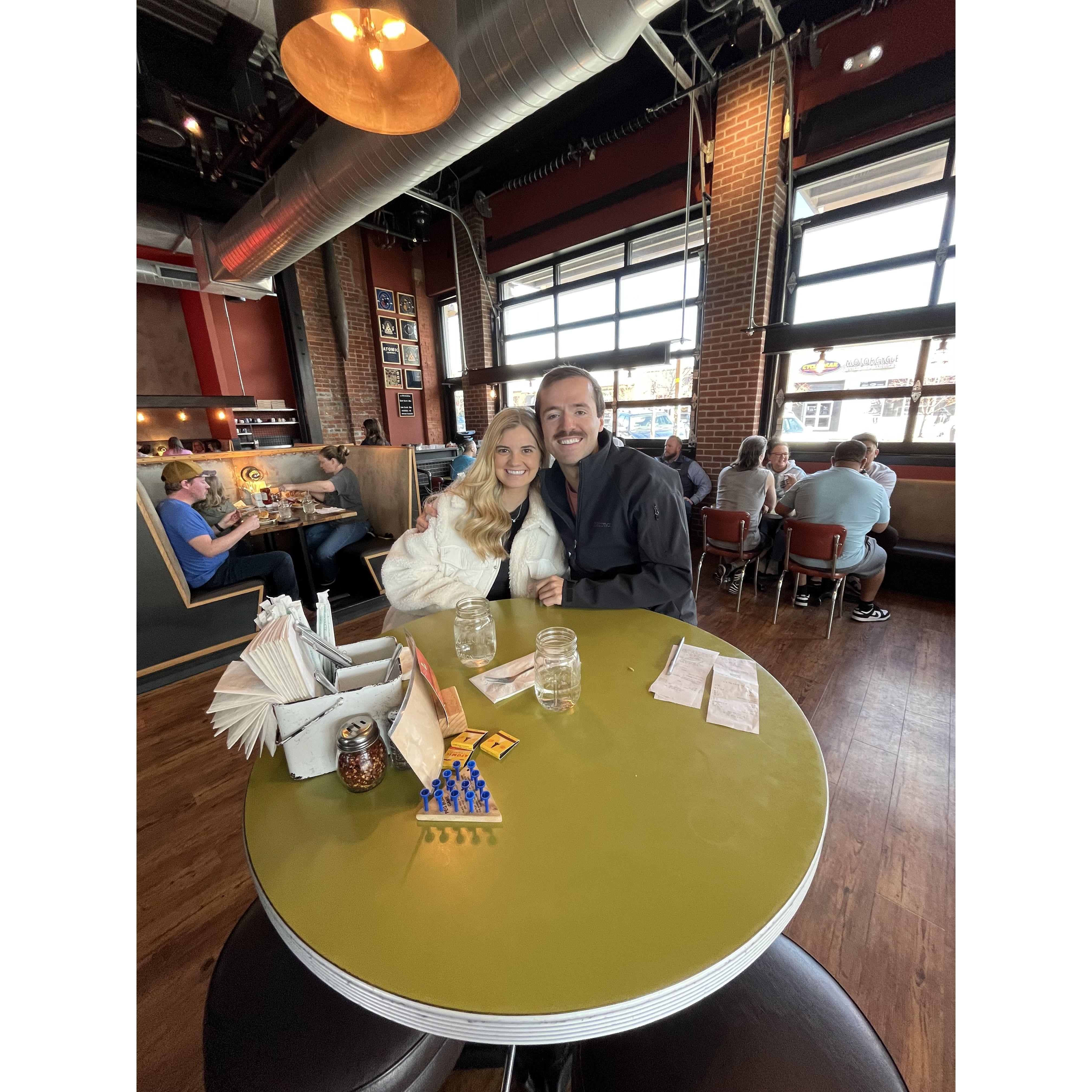 Celebrating a year since our first date at the place we had our first date!