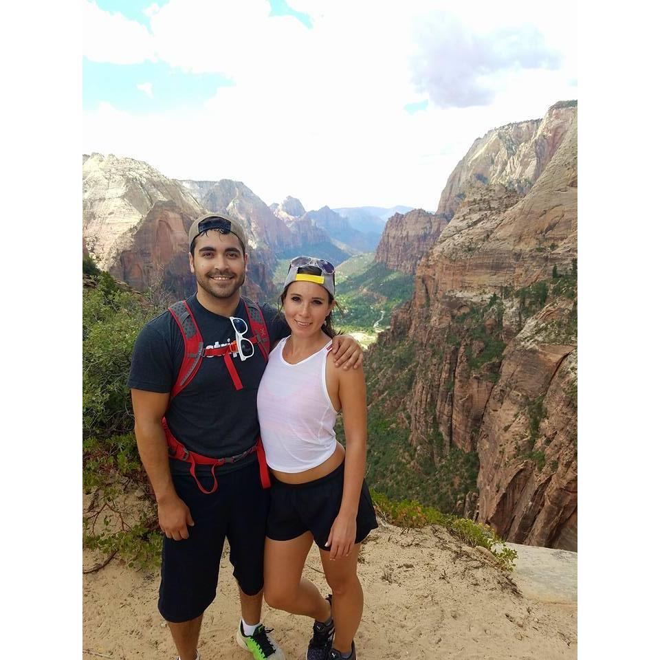 Hiking to the top of Zion National Park