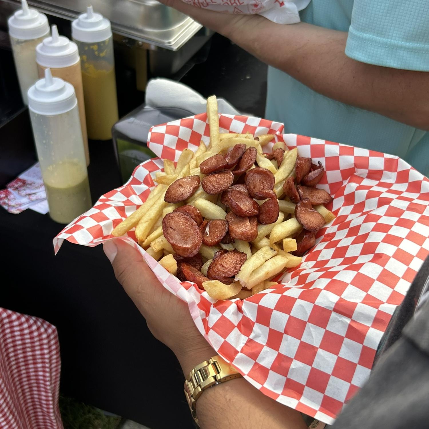 Salchipapa- peruvian food at a Latin heritage festival