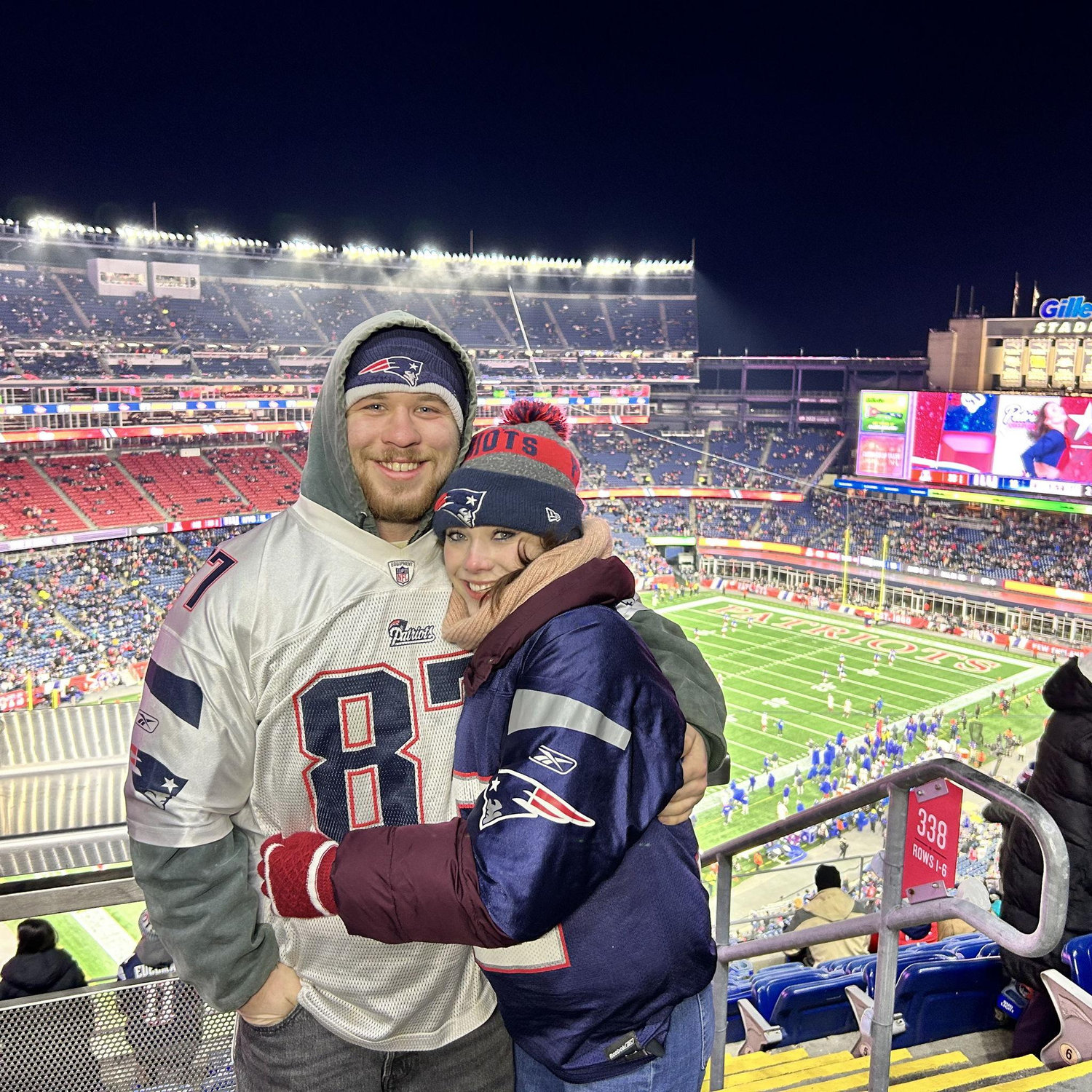 Abby's first Patriots game