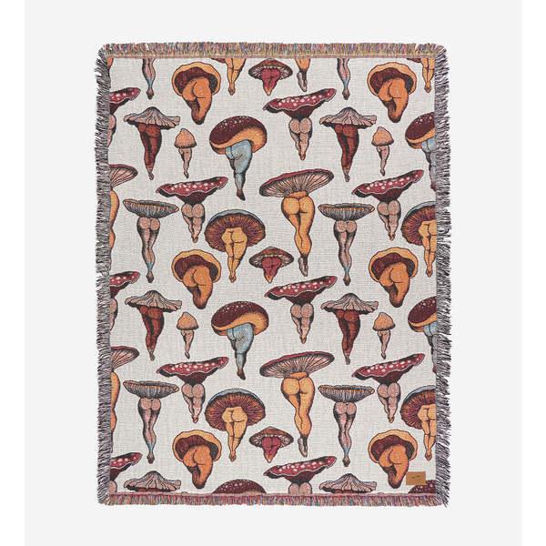 Cecilia Granata Blanket - Mushrooms