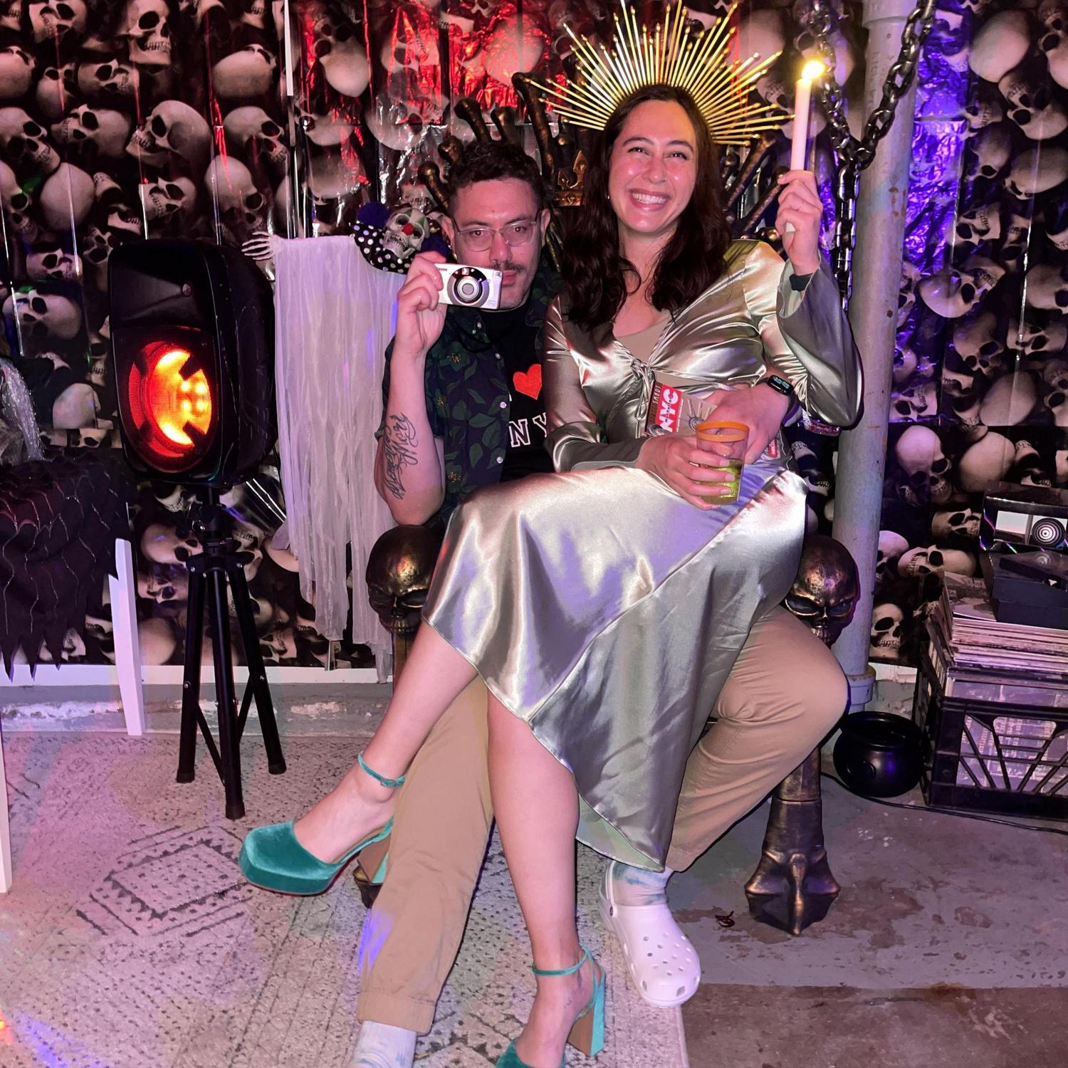Lady Liberty & a NY tourist couples costume at our friend's annual Halloween party