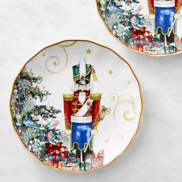 'Twas the Night Before Christmas Salad Plates, Set of 4, Nutcracker