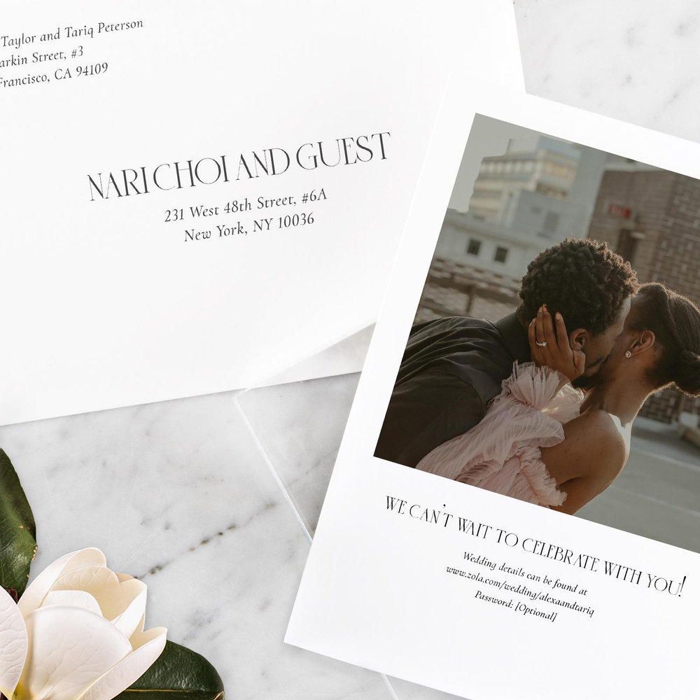 Cleveland Photo | White | Zola Wedding Invitations