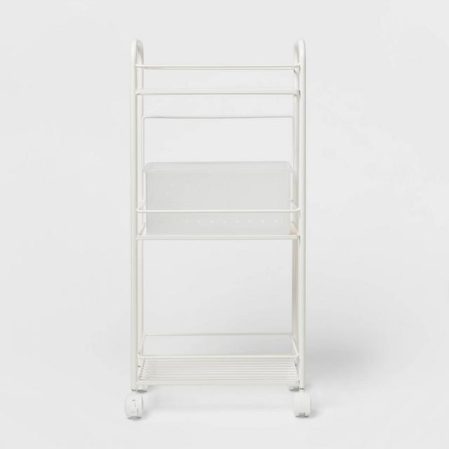 Metal Shower Caddy Tower with Removable Plastic Caddy White - Room Essentials™