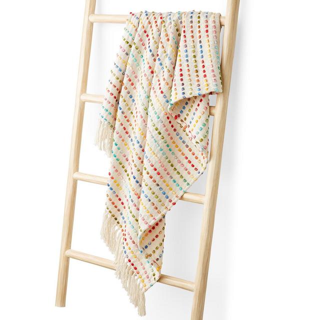 Lacourte Love Wins Dotted Stripe 50" x 60" Throw Blanket