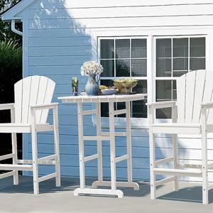 JEAREY Tall Adirondack Chairs Patio Bar Tables Set of 3 3 -Piece Patio Conversation Set