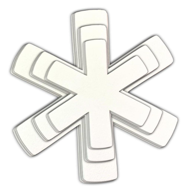 Pot and Pan Protectors Set of 6 and 3 Different Sizes Separators Pad Pot Dividers Anti-Slip Pad for Stacking and Protecting Cookware Avoid Scratching (10" 12.5" 15") (White)