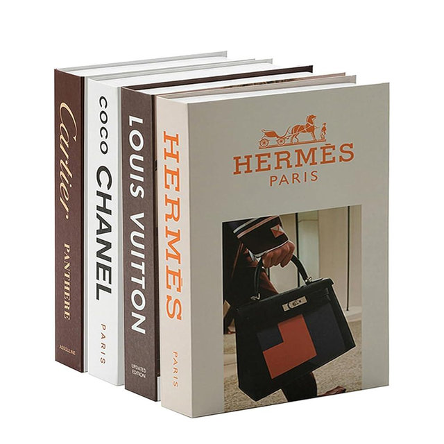 Decorative Books for Home Decor, Set of 4 Stylish Fake Books of Room Books Decor Aesthetic for Coffee Table Decor, Living Room, Table, Shelf Decor, Modern Hardcover Stacked Display Faux Books