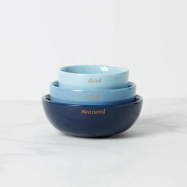 Kate Spade Make It Pop Prep Bowls, Set of 3, one size, Blue