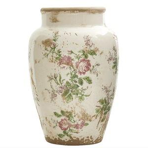 Nearly Natural White Ceramic Farmhouse Vase