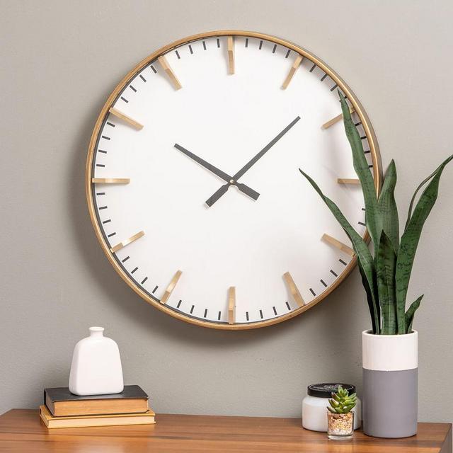 Marble Hill Oversized Clock, Gold
