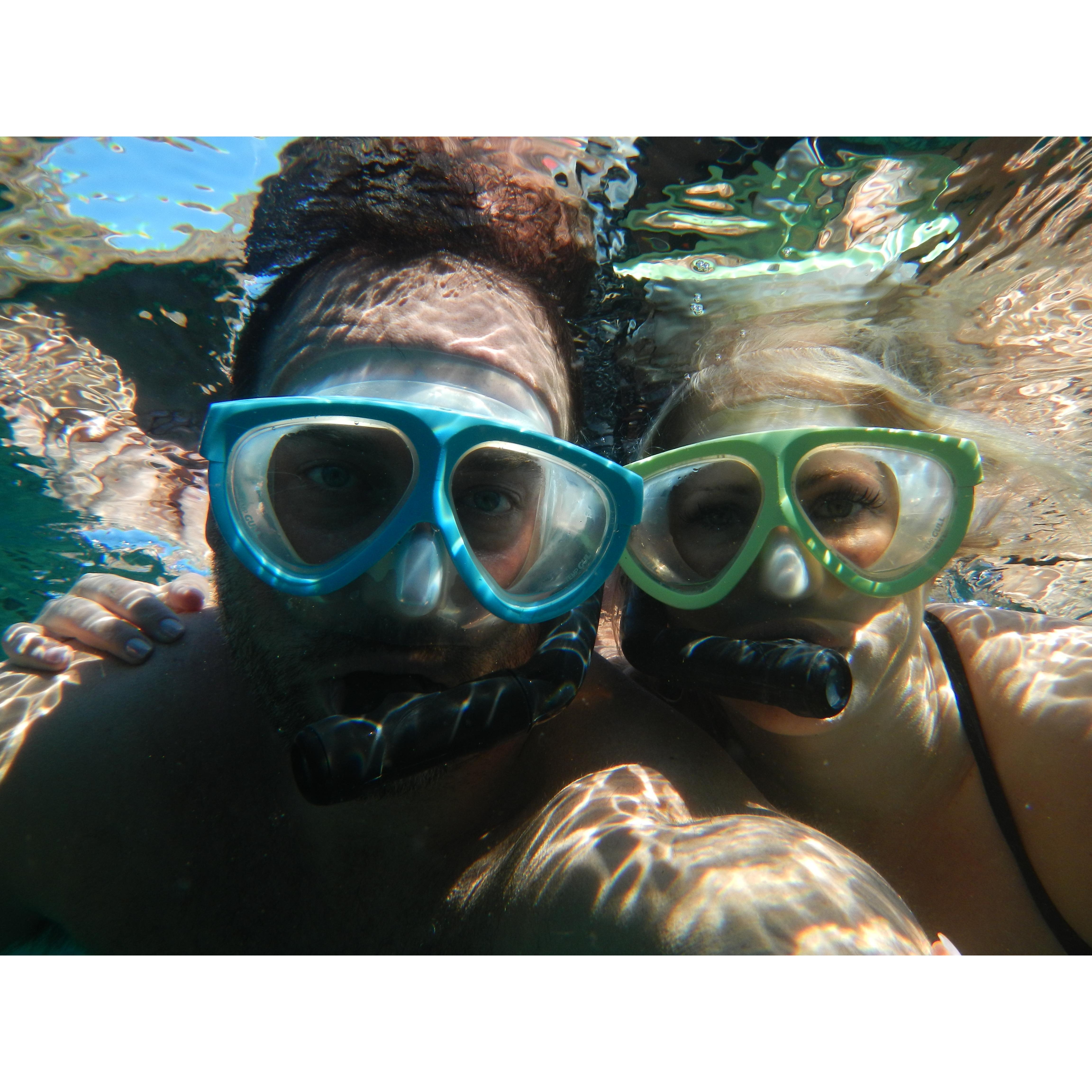 Dec. 2019, First Hawaiian Christmas together. Snorkeling near Molokini/Maui