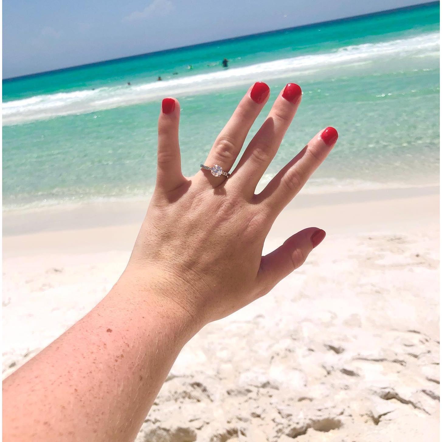 The day he proposed... LOOK AT THIS RING!!!