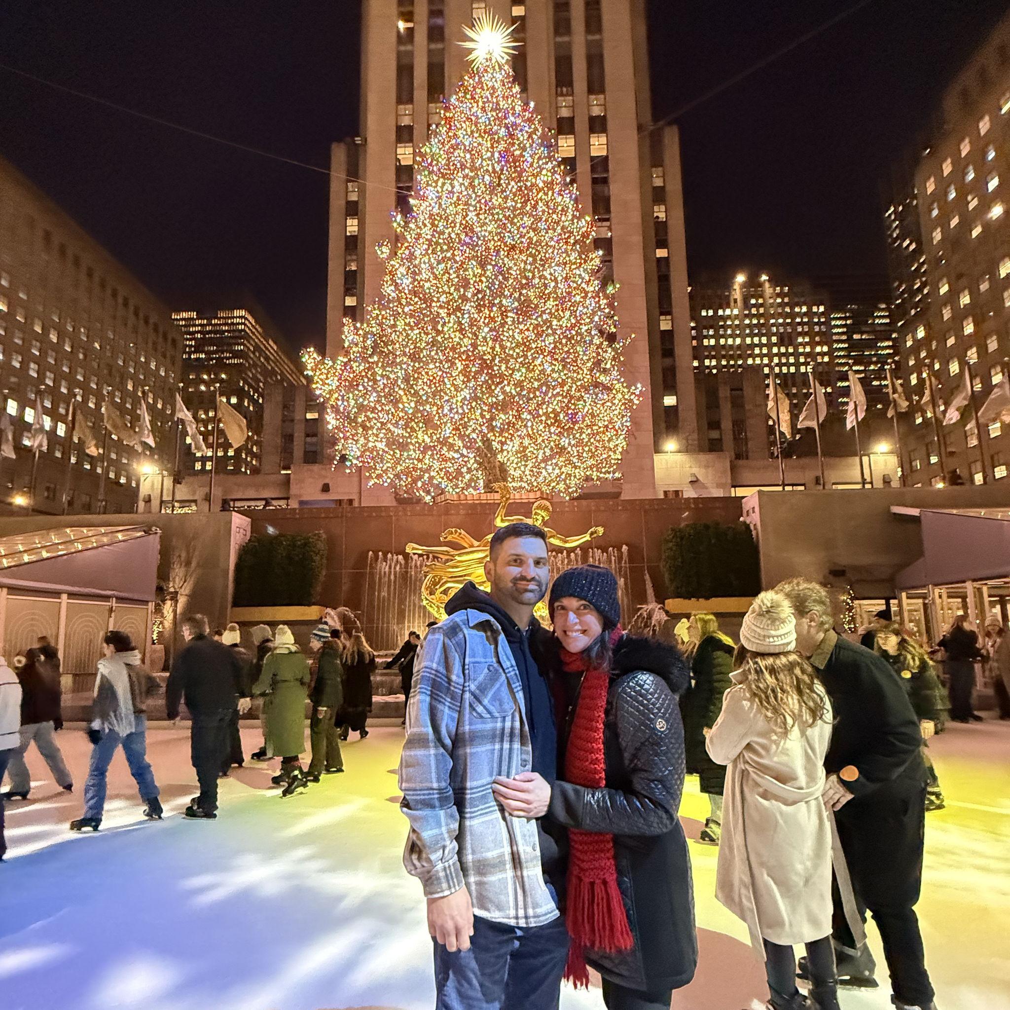 Ice skating at the NYC Rockefeller Ice Rink in December - another check off the bucket list