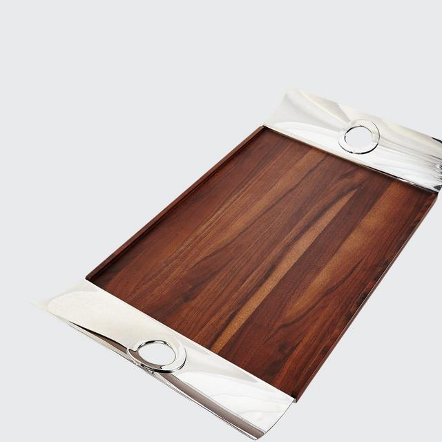 Christofle Oh De Christofle Rectangle Tray with Wood
