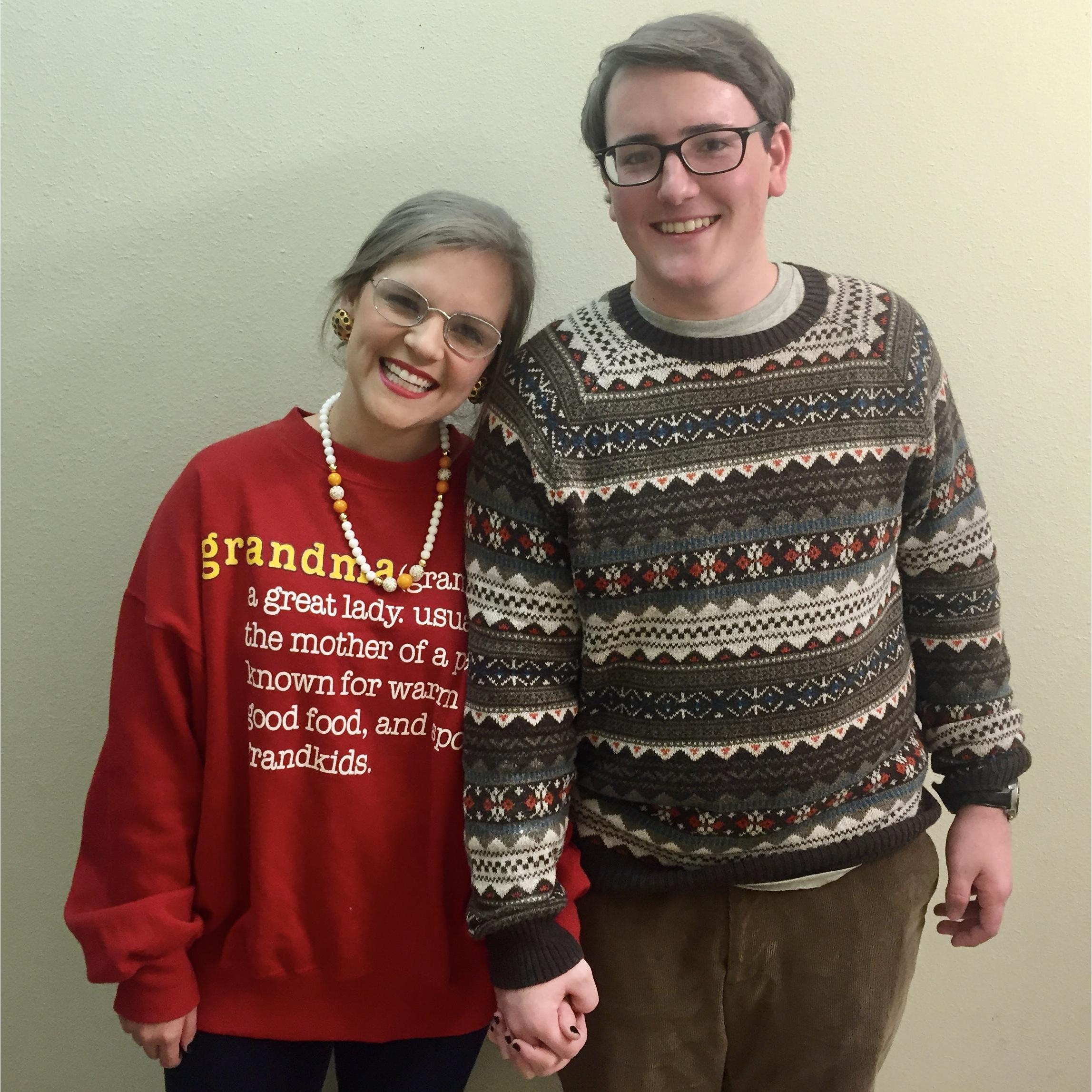 We're affectionately known as the "grandparents" to our friends, so that's just what we dressed as!