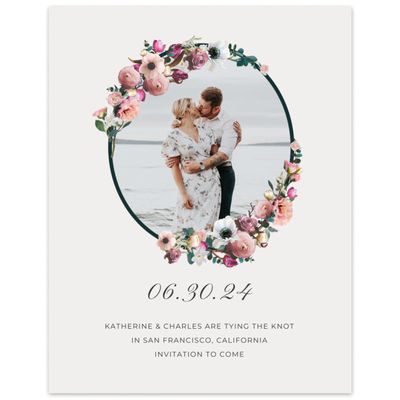 Cream, Beige Wedding Digital Save the Date - Napa Classic