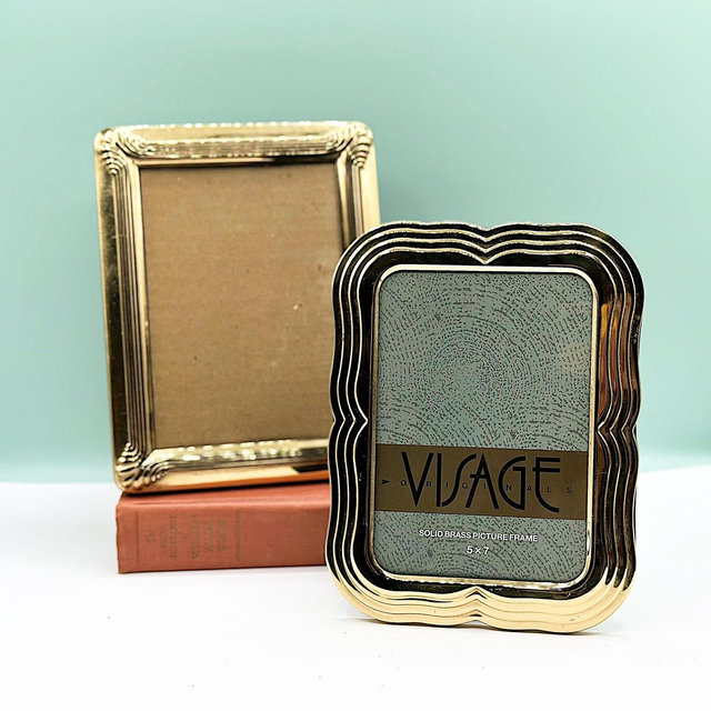 Vintage Ornate Brass Frames, Brass Rectangular Picture Photo Frame, Vintage Retro, Sold Individually