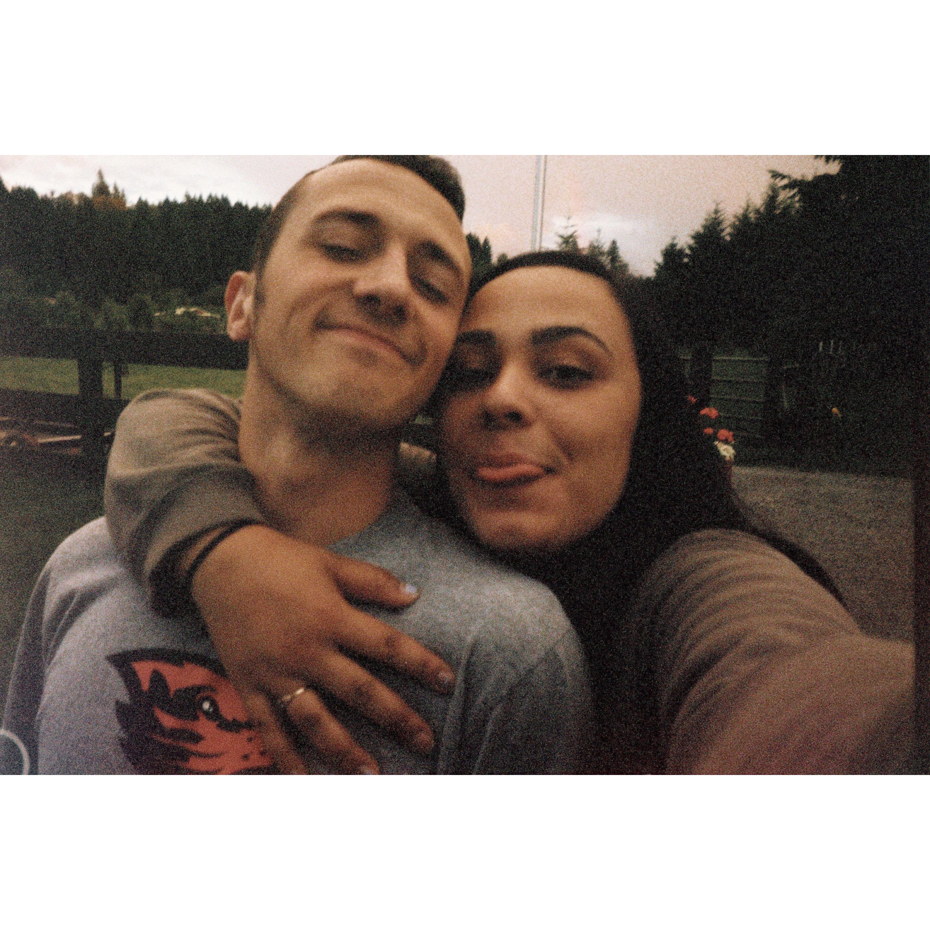 One moment of true love and happiness captured at a night of camping.